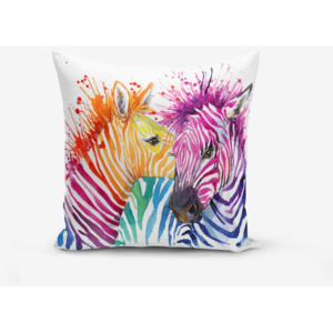 Colorful Zebras Oleas pamutkeverék párnahuzat, 45 x 45 cm - Minimalist Cushion Covers