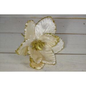Karácsonyi dekor virág - arany színű (m. 20 cm) méret