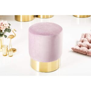 MODERN BAROCK rózsaszín és arany puff 35cm