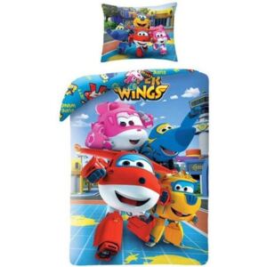 Super Wings 5507 gyermek pamut ágynemű, 140 x 200 cm, 70 x 90 cm