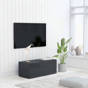 Szürke forgácslap TV-szekrény 80 x 34 x 30 cm