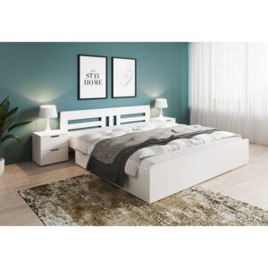 BRANCO 2 ágy + ágyrács, 120x200, fehér