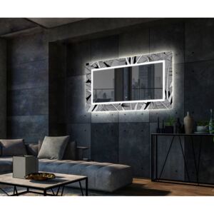Megvilágított dekoratív tükör LED a nappalihoz