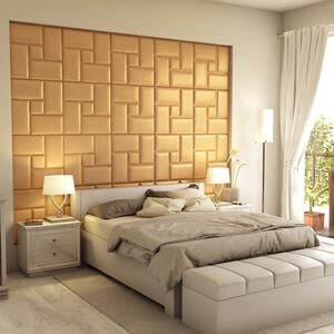 Műbőr 3D falpanel (Acotango - Bronz) 60x60 cm
