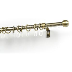 GARDINIA Fém karnis szett (16 mm rúd) Kugel - antik réz - 160 cm