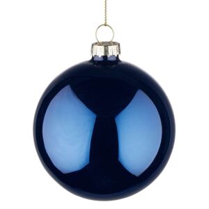 HANG ON üveg karácsonyfadísz, fényes kék Ø8cm