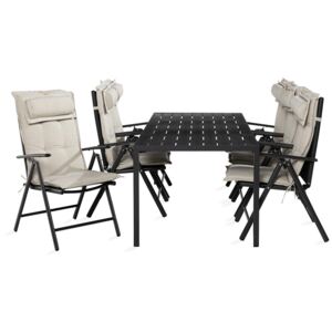 Asztal és szék garnitúra VG7454, Párna színe: Fehér