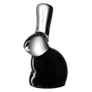 GINO üveg nyuszi 9cm, fekete - Leonardo