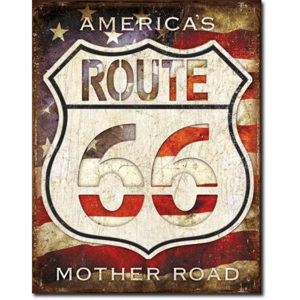 Rt. 66 - Americas Road fémplakát, (30 x 42 cm)