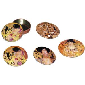Klimt parafa poháralátét szett fémdobozban