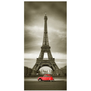Nyomatos roletta Vörös autó az Eiffel-torony előtt Párizsban 72x150cm FR3533A_1MC
