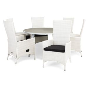 Asztal és szék garnitúra VG5925 Fehér + fekete