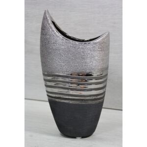 Kerámia váza ezüst-szürke (m. 23 cm) méret