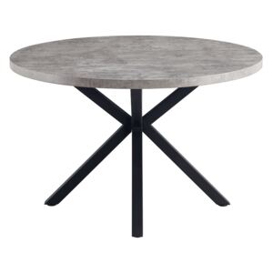 Étkezőasztal, beton/fekete, MEDOR
