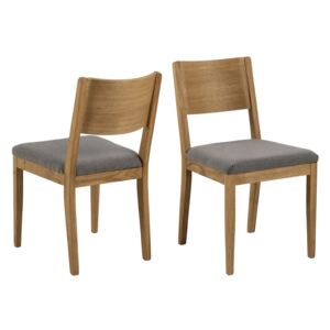 Stílusos szék Tomas szürke - natúr