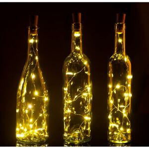 Dekoratív LED-es üveg palack