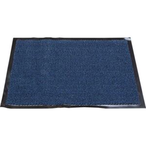 Beltéri lábtörlő szőnyeg lejtős éllel, 90 x 60 cm, kék