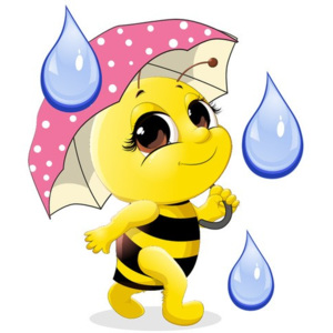 Falmatrica gyerekeknek Méhecske esernyővel 20x20cm S-NK4557A_1HQ