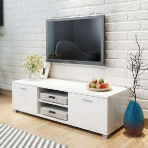 140x40,3x34,7 cm TV szekrény magasfényű fehér