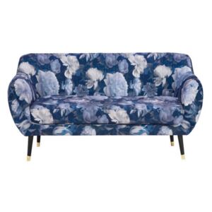 Benito Floral kék kétszemélyes kanapé - Mazzini Sofas