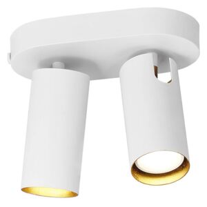 NORDLUX Mimi mennyezeti lámpa, 2 billenthető lámpafejjel, fehér, GU10, max. 25W, 6cm átmérő, 2120456001