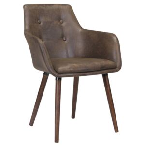 Johannesburg design szék barna/dió láb