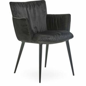 Join karfás design szék, fekete velúr