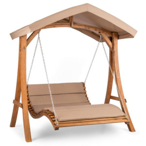 Blumfeldt Bermuda hintaszék, kerti hintaszék, 130 cm, dupla szék, napellenző