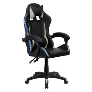 Irodai/gamer szék, szürke/fekete, JUKA