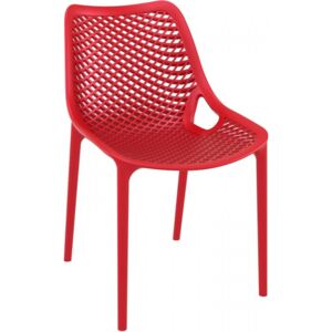 Grid kerti szék piros