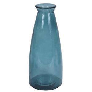 Florero kék újrahasznosított üveg váza, magasság 40 cm - Ego Dekor