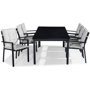 Asztal és szék garnitúra VG5521 Fekete + fehér