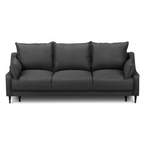 Ancolie sötétszürke kihúzható háromszemélyes kanapé, ágyneműtartóval - Mazzini Sofas