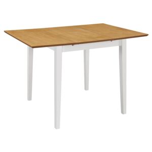 Fehér kihúzható MDF étkezőasztal (80-120)x80x74 cm