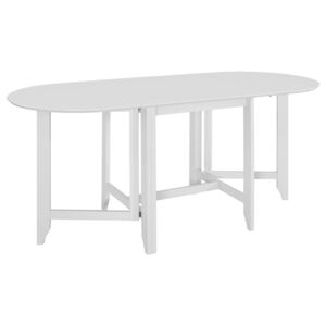 Fehér kihúzható MDF étkezőasztal (75-180)x75x74 cm