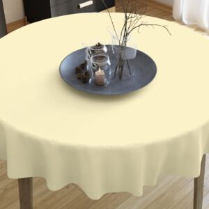 Goldea pamut asztalterítő - krémszínú - kör alakú Ø 60 cm