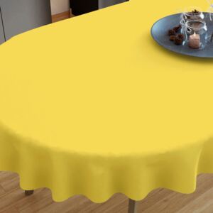 Goldea pamut asztalterítő - sárga - ovális 80 x 140 cm