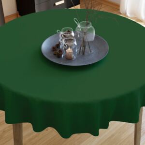 Goldea pamut asztalterítő - sötétzöld - kör alakú Ø 60 cm
