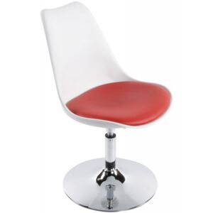 TULIP design szék - fehér/piros