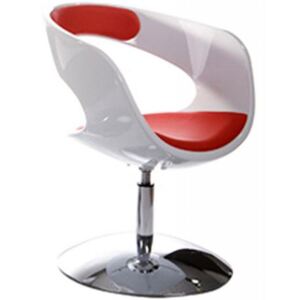 GAMBLER design fotel - fehér/piros