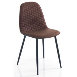 GEOMETRICHE mintás design szék - barna