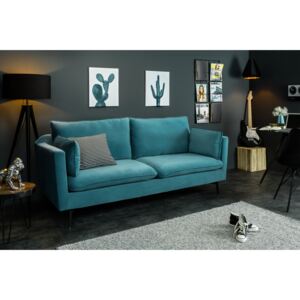 HIGHLIGHT design bársony kanapé - 210cm - kék