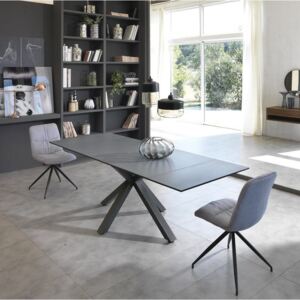 CERAMICA X kerámia lapos bővíthető design étkezőasztal - márvány/beige/szürke márvány/szürke