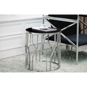 SISSY design konzolasztal - fekete/ezüst