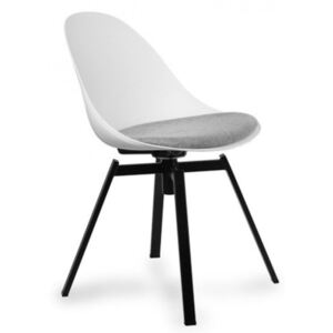 SIGNE II modern szék - fehér/fekete/szürke
