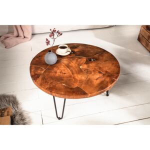MOSAIK modern teakfa dohányzóasztal - 70cm