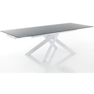 GIUKI design bővíthető étkezőasztal - 160-240cm - fehér/márvány/szürke
