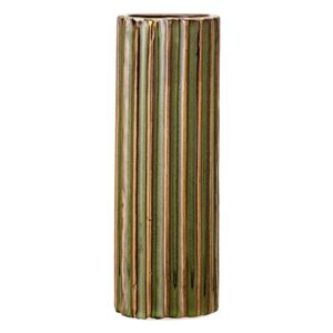 Stripes zöld agyagkerámia váza, magasság 15 cm - Bloomingville