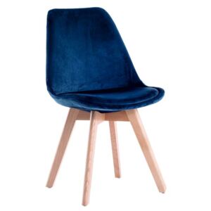 Skandináv stílusú bársony szék BLUE GLAMOR