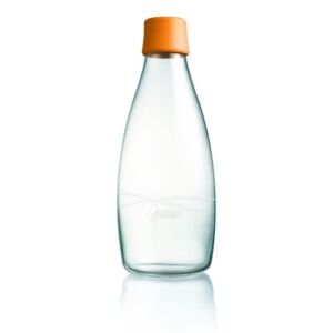 Narancssárga üvegpalack élettartam garanciával, 800 ml - ReTap